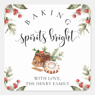 Baking Spirits Bright Christmas Gig Stickers