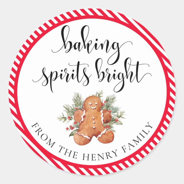 Baking Spirits Bright Christmas Gig Stickers (Devant)