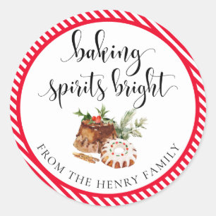 Baking Spirits Bright Christmas Gig Stickers