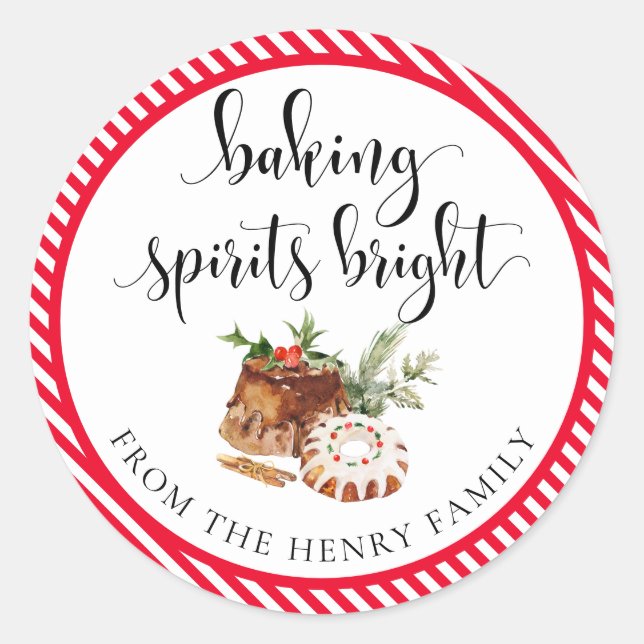 Baking Spirits Bright Christmas Gig Stickers (Devant)