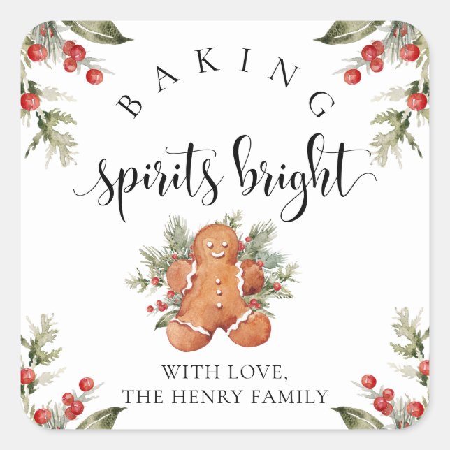 Baking Spirits Bright Christmas Gig Stickers (Devant)