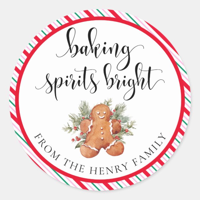 Baking Spirits Bright Christmas Gig Stickers (Devant)
