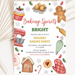 Baking Spirits Bright Christmas Party Invitation