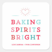 Baking Spirits Bright Colourful Typography Cookie