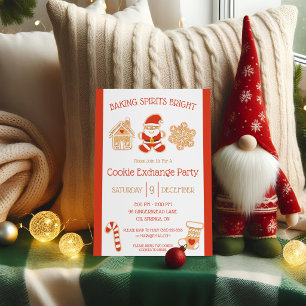 Baking Spirits Bright, Cookie Exchange Party Invitation