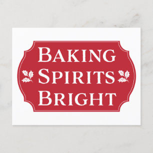 Baking Spirits Bright Cookie Holiday Postcard