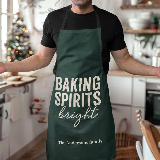 Baking Spirits Bright | Evergreen Christmas  Apron (Creator Uploaded)