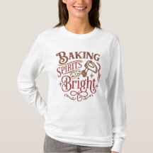 Baking Spirits Bright Faux Embroidery Long Sleeve