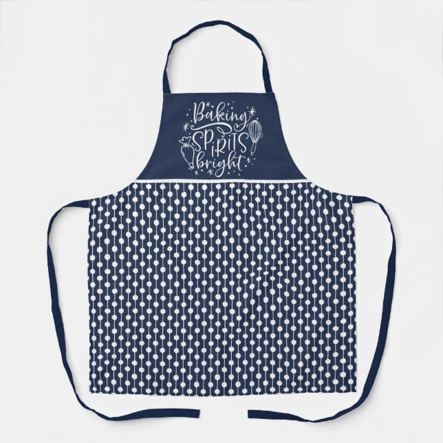 Baking Spirits Bright Festive Christmas Apron (Front)