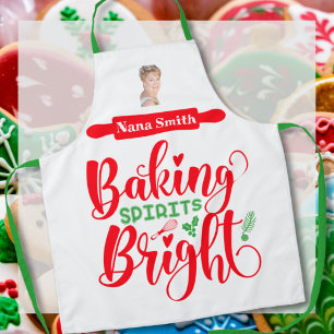 Baking Spirits Bright funny Christmas Apron