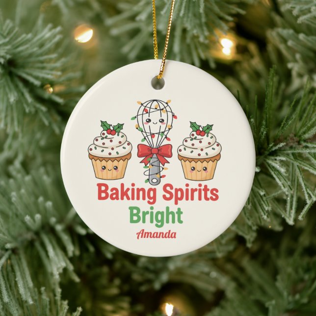 Baking Spirits Bright Funny Christmas Ornament (Tree)