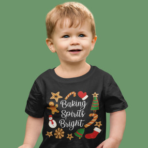 Baking Spirits Bright Gingerbread Christmas Cookie Toddler T-shirt