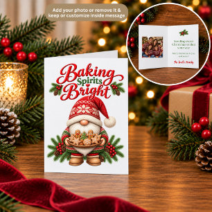 Baking Spirits Bright Gnome Cookies Christmas Card