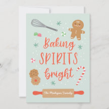 Baking Spirits Bright Holiday card