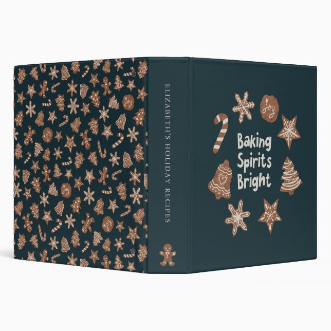 Baking Spirits Bright Holiday Recipe Binder (Background)