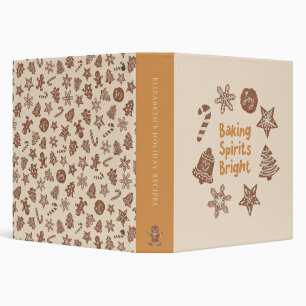 Baking Spirits Bright Holiday Recipe Yellow Binder