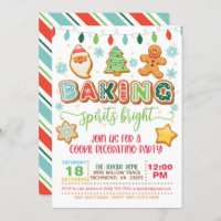 Baking Spirits Bright Invitation - Blanc