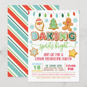 Baking Spirits Bright Invitation - Blanc