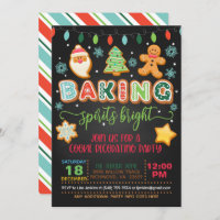 Baking Spirits Bright Invitation - noir