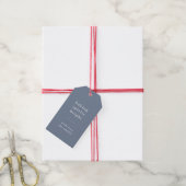 Baking Spirits Bright | Minimal Simple Blue Grey Gift Tags (With Twine)