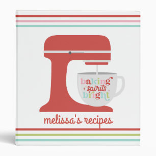 Baking Spirits Bright Retro Mixer Recipe Binder