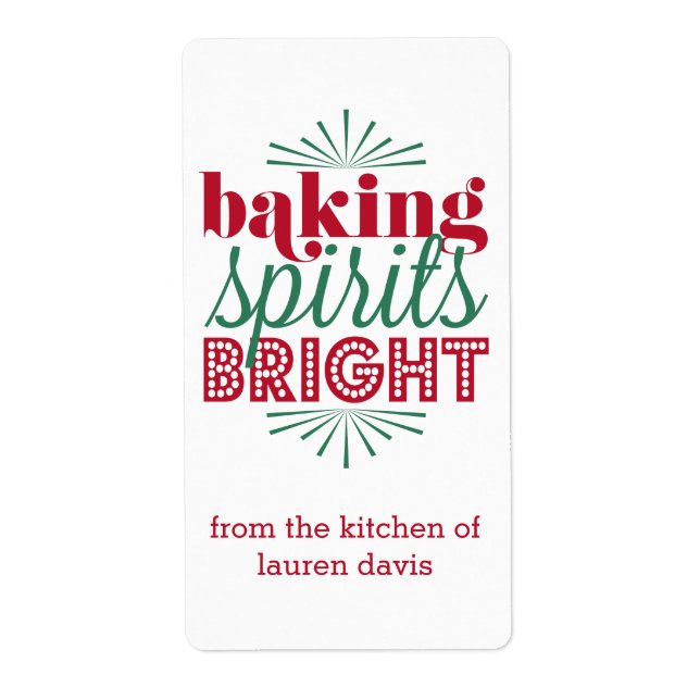 Baking Spiritueux | Vacances Rouge et Vert (Devant)