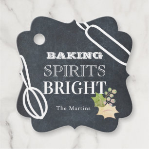 Baking Sprits Bright Holiday Chalkboard Favour Tags