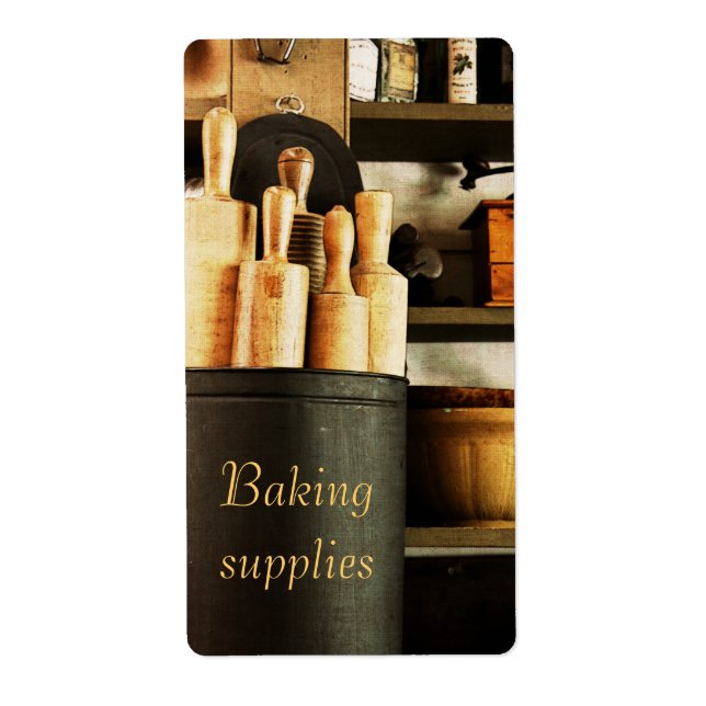 baking supplies customizable container label (Front)