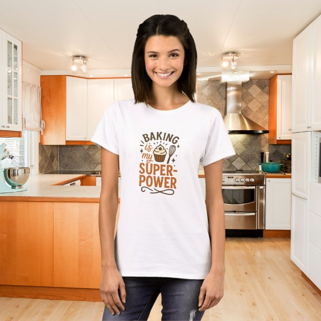 Baking Supwerpower orange brown T-Shirt (Creator Uploaded)