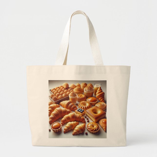 Baking-Themed Large Tote Bag (Front)