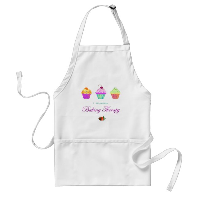 Baking Therapy Colourful Cupcake Apron (Front)
