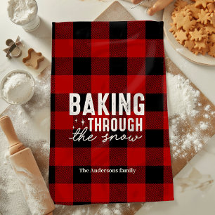 Baking Through the Snow Buffalo Plaid Christmas Kitchen Towel