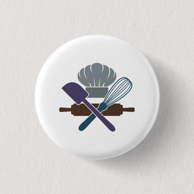 Baking Tools Cooking Lover Funny Chef Culinary 1 Inch Round Button (Front)