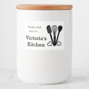 Baking Tools Personalized Name Food Label