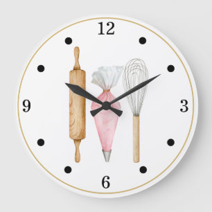 Baking Tools Utensils Kitchen Large Clock