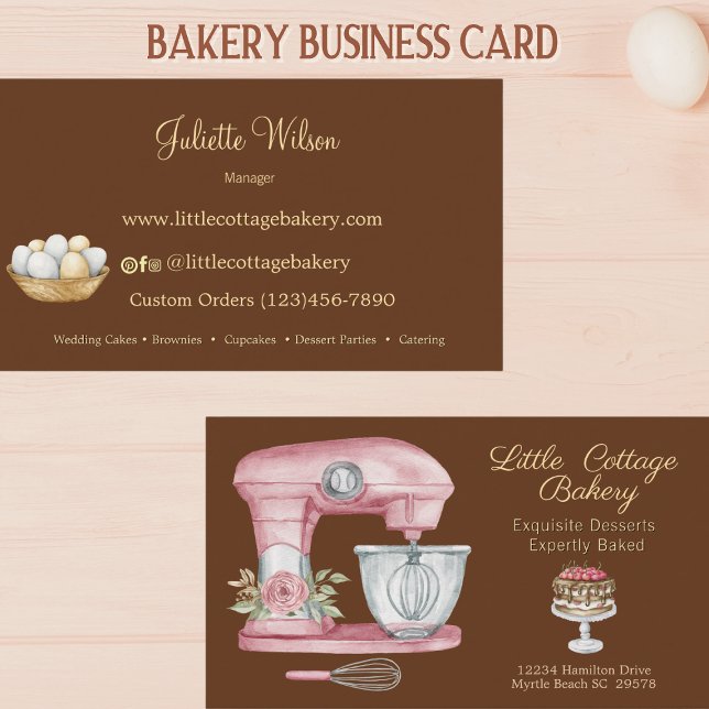Baking Utensils Pastry Chef Bakery   Business Card (Creator Uploaded)