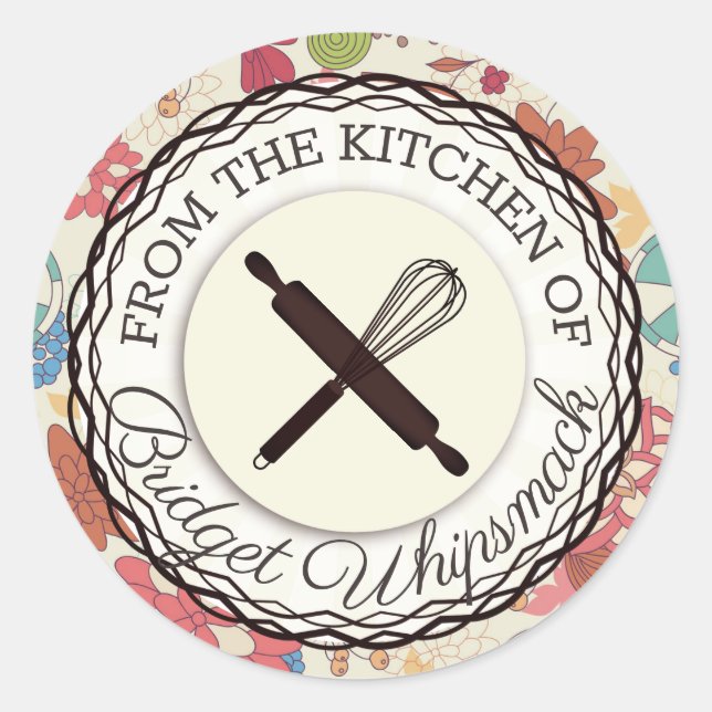 Baking utensils whisk from the kitchen of sticker (Front)