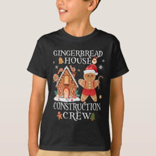 Baking Xmas Gingerbread House Construction Crew De T-Shirt