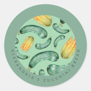 Baking   Your Name   Zucchini Bread Classic Round Sticker