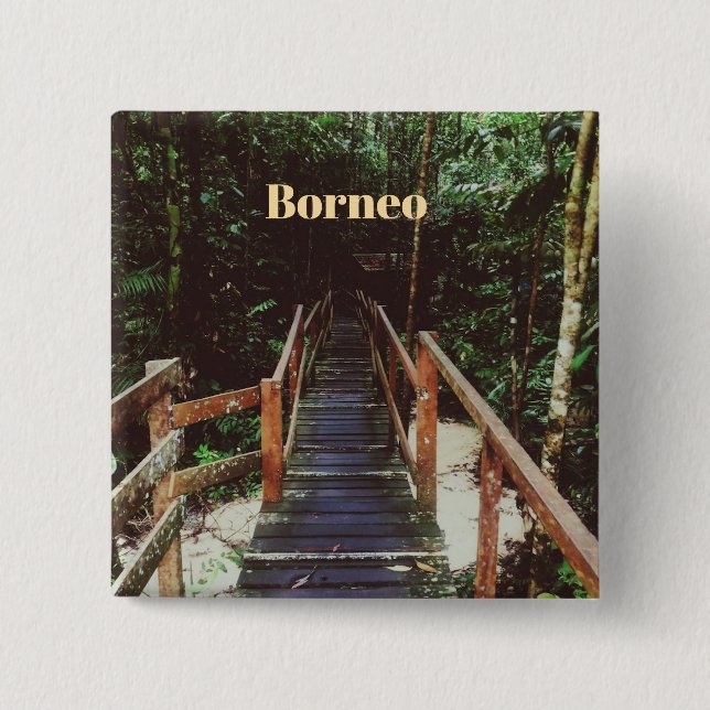 Bako National Park - Borneo 2 Inch Square Button (Front)