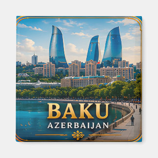 Baku Azerbaijan Caspian Sea Capital 🌊 Magnet