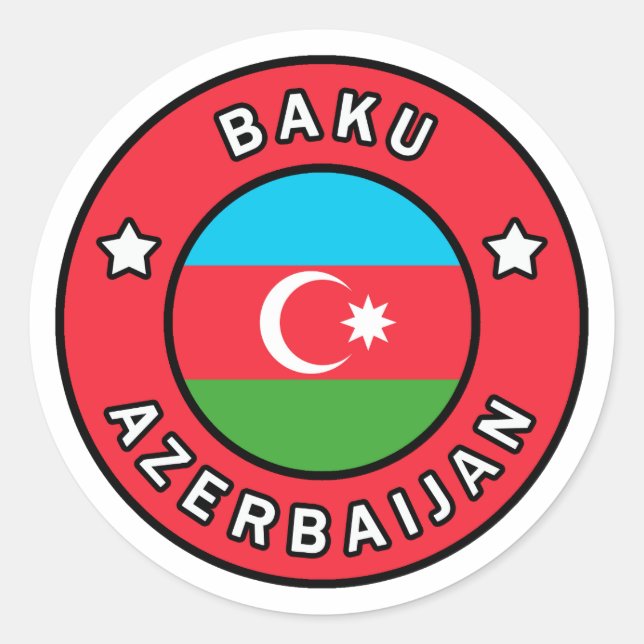 Baku Azerbaijan Classic Round Sticker (Front)