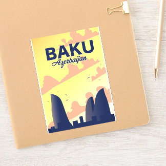 Baku Azerbaijan Flame Towers Vacation poster