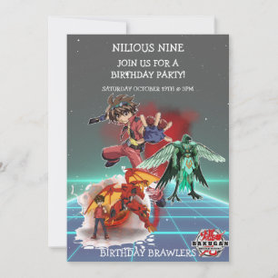 BAKUGAN BIRTHDAY BUNDLE INVITATION