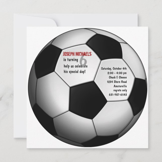 Bal de football Anniversaire Fête Invitation (Devant)