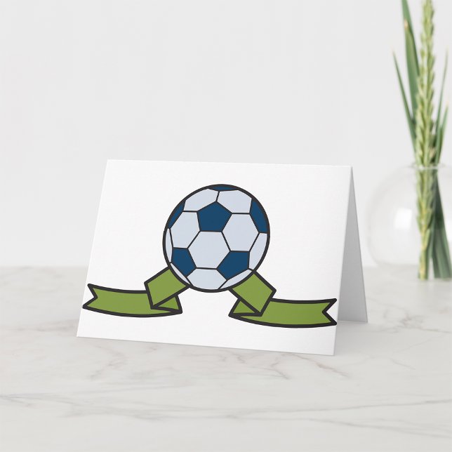 Bal De Football Et Cartes De Voeux De Ruban (Créateur téléchargé)