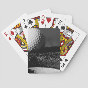 Bal de golf noir et blanc - Cartes de jeu personna