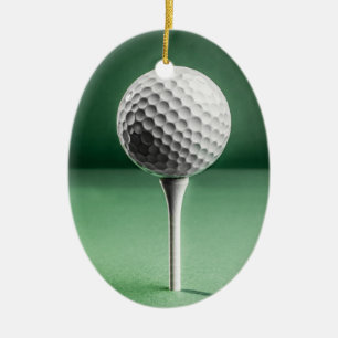 Bal de golf sur la décoration en céramique