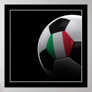 Bal de soccer en Italie - POSTER