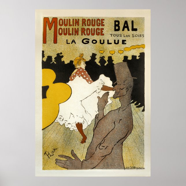 Bal La Goulue Vintage French Advertising Poster (Front)